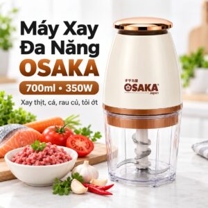 Máy xay đa năng Osaka 700ml 350W xay thịt cá rau củ tỏi ớt