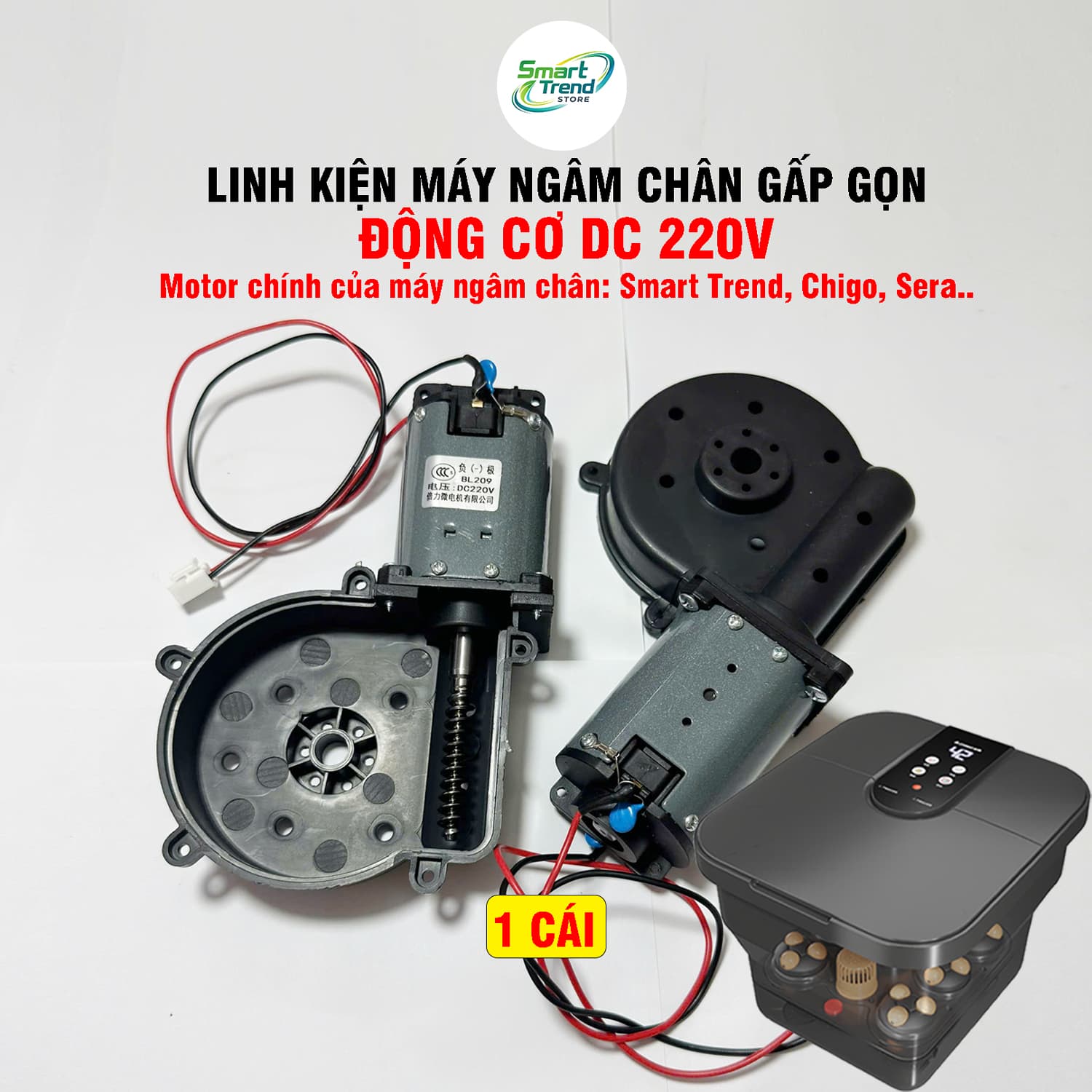 Motor DC 220V Máy Ngâm Chân Massage – Động Cơ Chính Thay Thế 2 Motor DC 220V Máy Ngâm Chân Massage – Động Cơ Chính Thay Thế - Ảnh 2