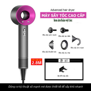 Máy sấy tóc ion âm hai chiều nóng lạnh bộ 5 phụ kiện