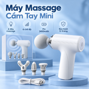 Máy massage cầm tay mini MG-203 6 chế độ 4 đầu massage