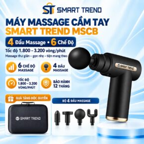 Máy massage cầm tay Smart Trend MSCB 4 đầu 6 chế độ tốc độ 1800 đến 3200 vòng mỗi phút
