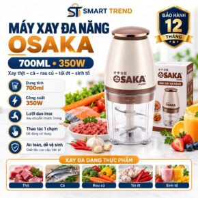 Máy xay đa năng Osaka 700ml công suất 350W xay thịt rau củ quả lưỡi dao không gỉ